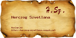 Herczog Szvetlana névjegykártya